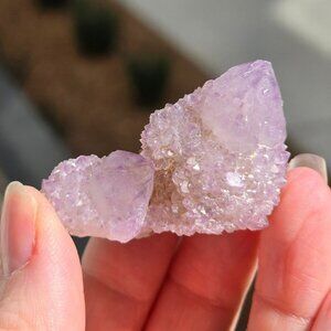 Spirit Quartz ✦ Raw Lavender Amethyst Cluster ✦ Cactus Quartz Formation 2.5"